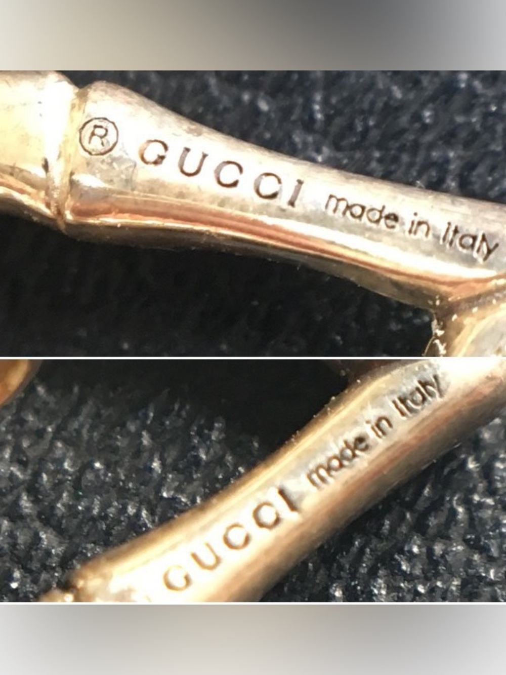 RARE Gucci 925 Silver Bamboo Heart Earrings - Picture 5 of 8